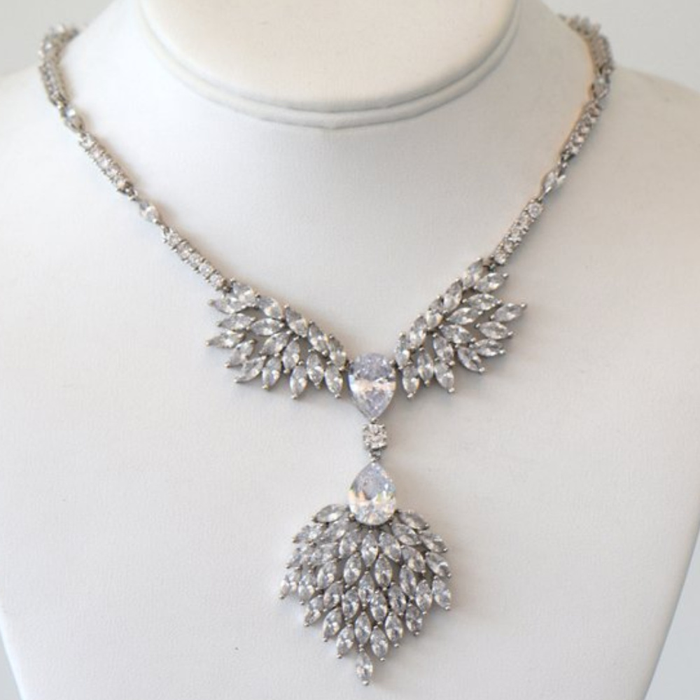 Cubic Zirconia Wedding Necklace